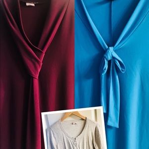 Bundle of 2 shirts and cardigan.